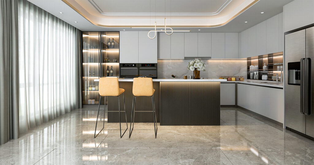 contemporary minimal dining room interior design