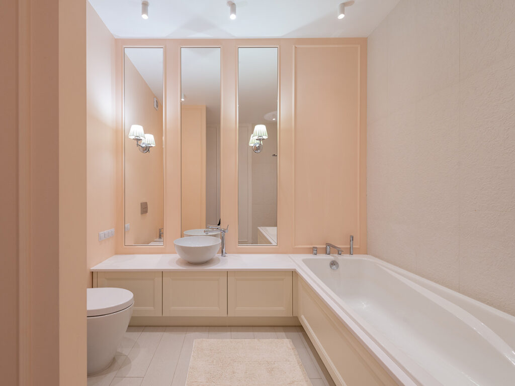 A bathroom designed with a child's needs in mind
