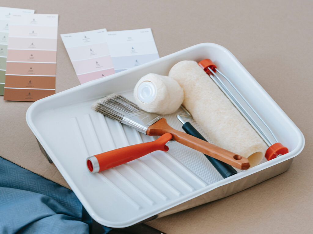A collection of tools commonly used in DIY home renovation projects
