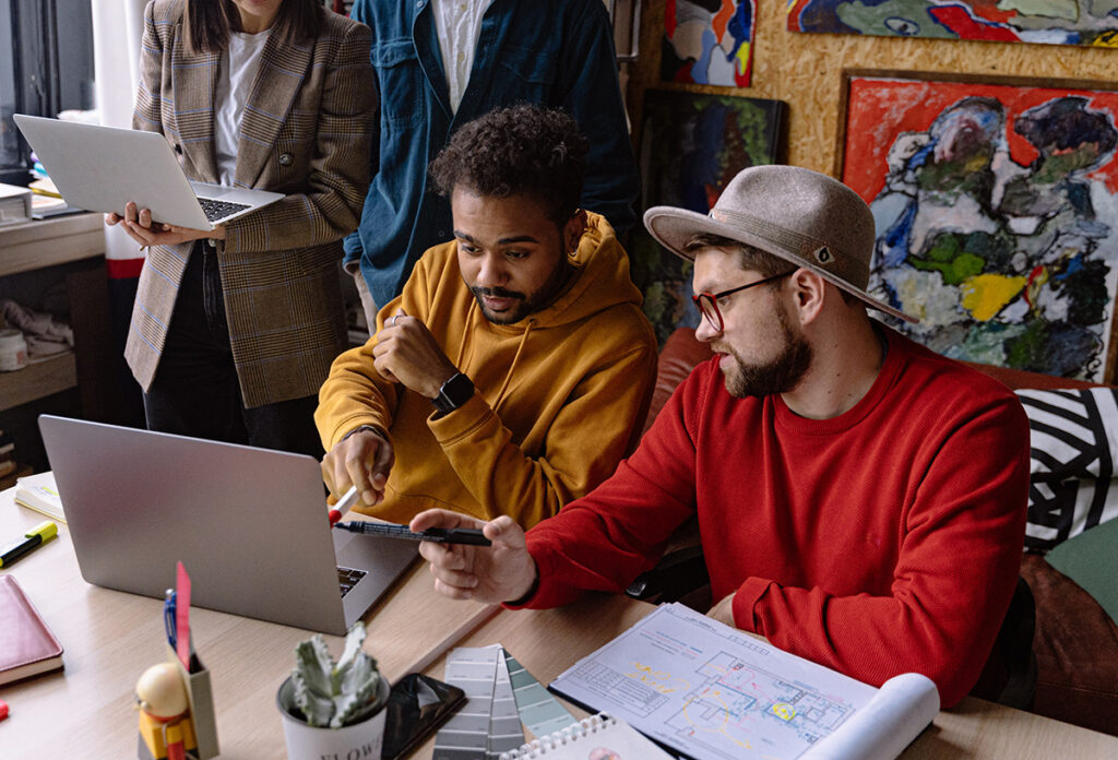 Image of designers participating in a professional development workshop