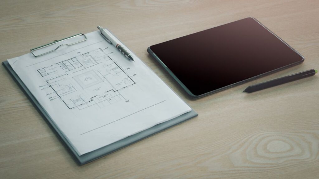 a sketch of a floor plan