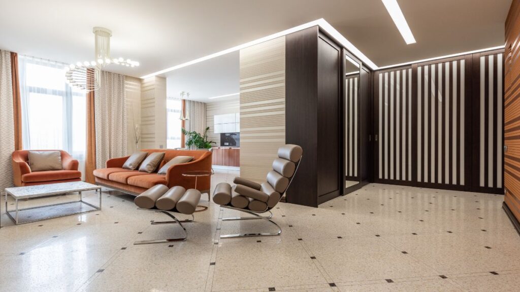 image highlighting the stylish tile flooring 