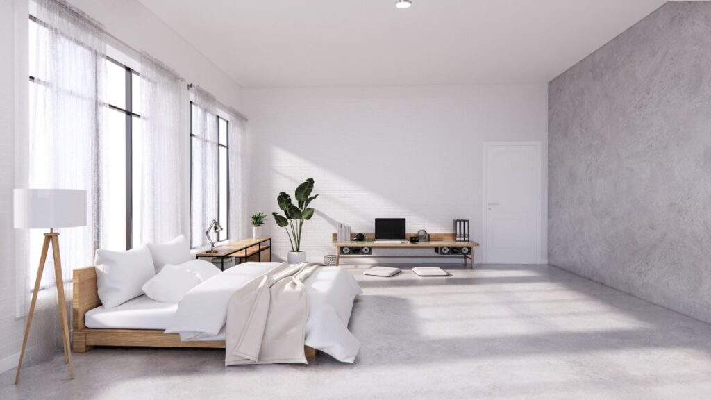 uncluttered room that embodies the principles of minimalist design