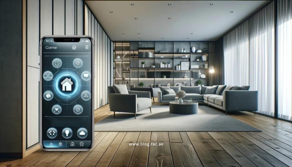 Modern home with advanced mobile-controlled interface