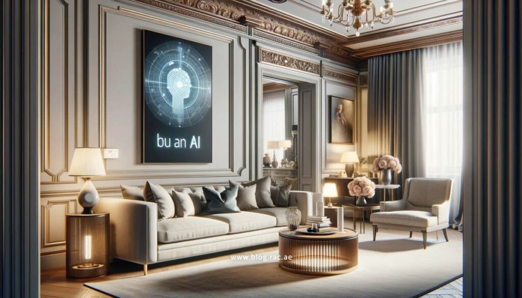 Modern living space enhanced by AI interior design