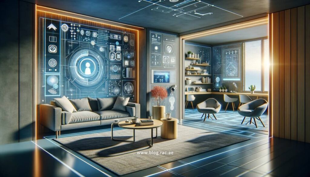 Futuristic AI concepts in home design