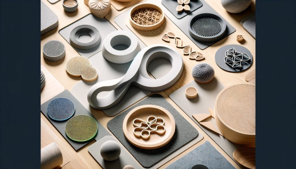 Close-up of innovative materials and technologies in modern interior design