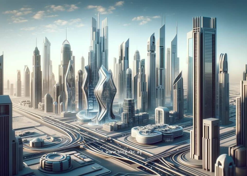 Artistic 3D Render of Dubai Skyline