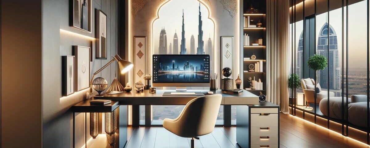 Luxurious and Compact Home Office Design in Dubai