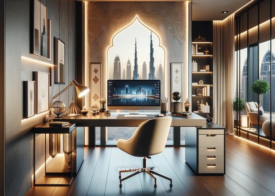 Luxurious and Compact Home Office Design in Dubai