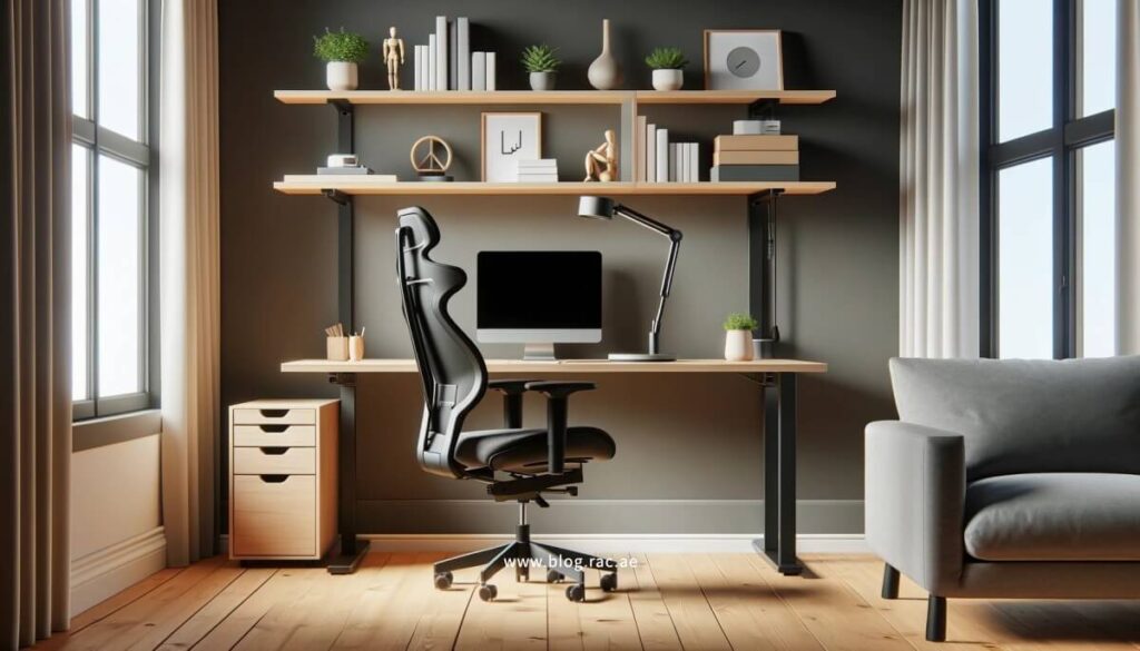 Ergonomic Furniture in Compact Home Office