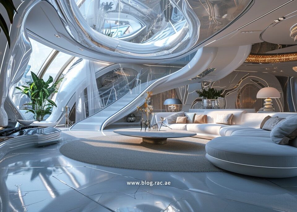 Opulent Living Room in Luxury Villa with Elegant Decor