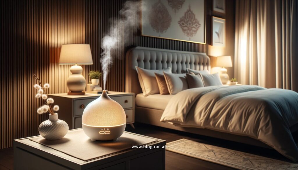 Aromatherapy in a Calm Dubai Bedroom