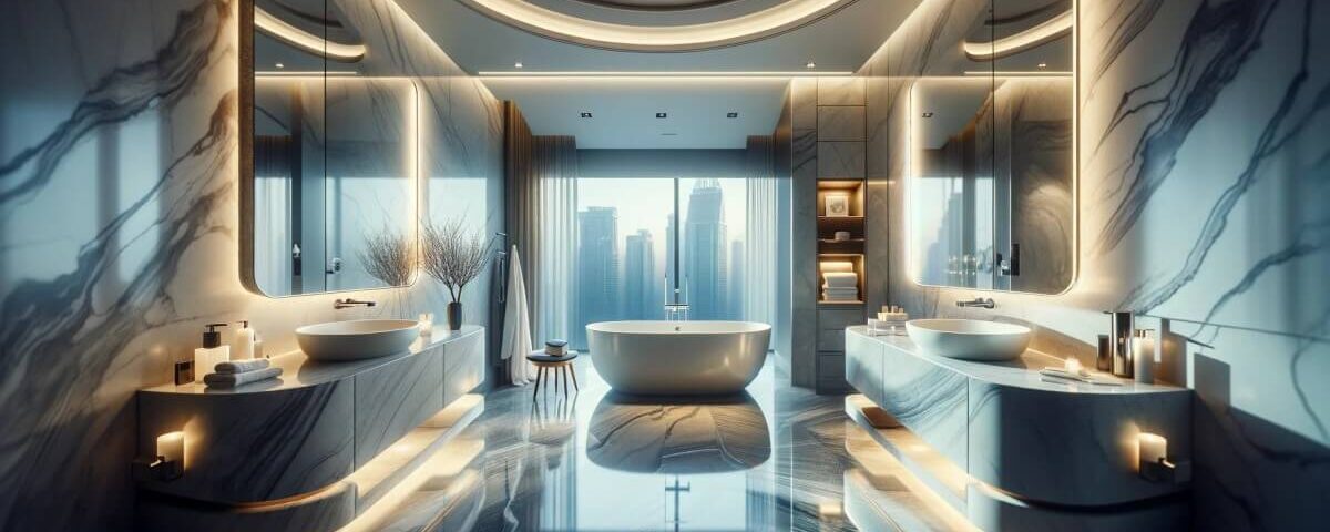 Luxurious Bathroom in a Dubai Villa with Modern Amenities