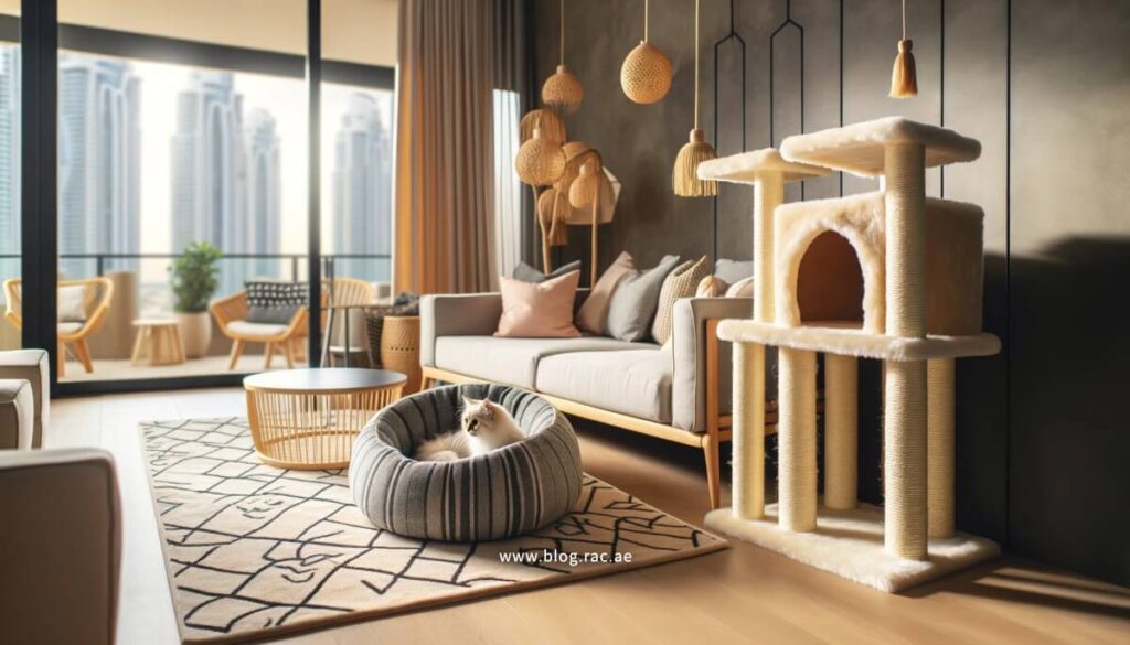 Dedicated Play and Rest Areas for Pets in a Modern Apartment
