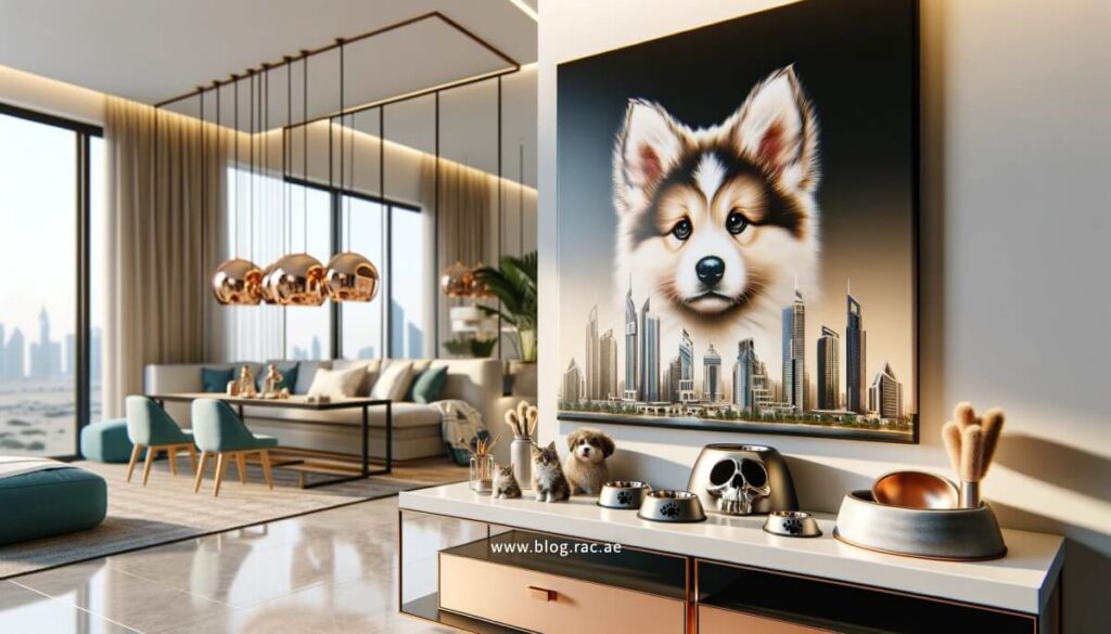 Personalized Pet Themed Decor in a Chic Apartment