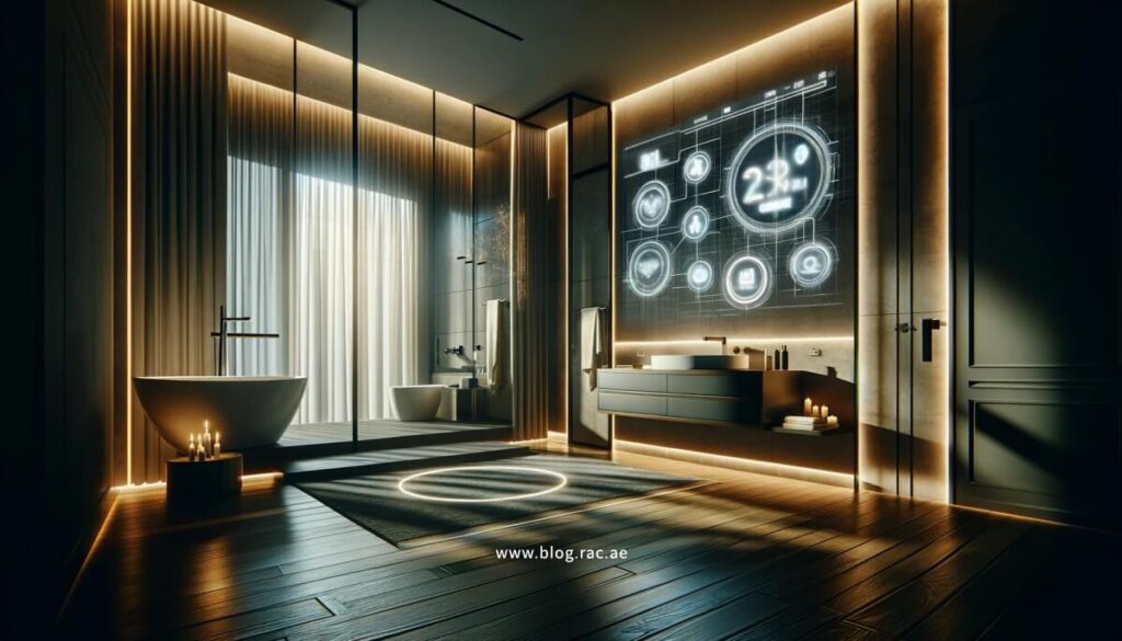 Smart Lighting in a High-Tech Luxury Bathroom