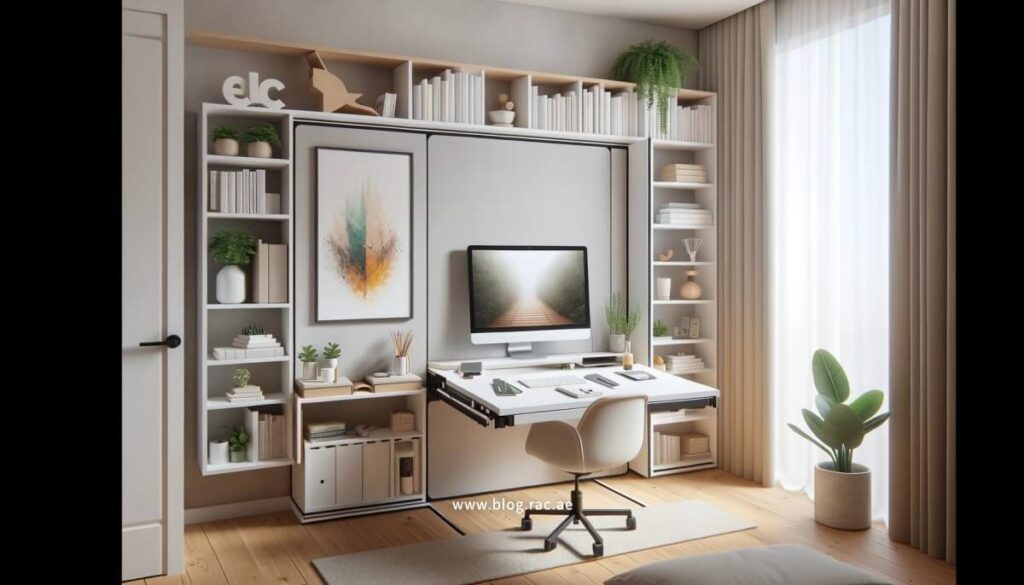 Compact Home Office with Space-Saving Design