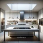 Modern Kitchen with Induction Cooktop and Minimalist Design