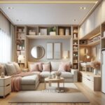 Spacious-Looking Small Living Room with Multifunctional Furniture