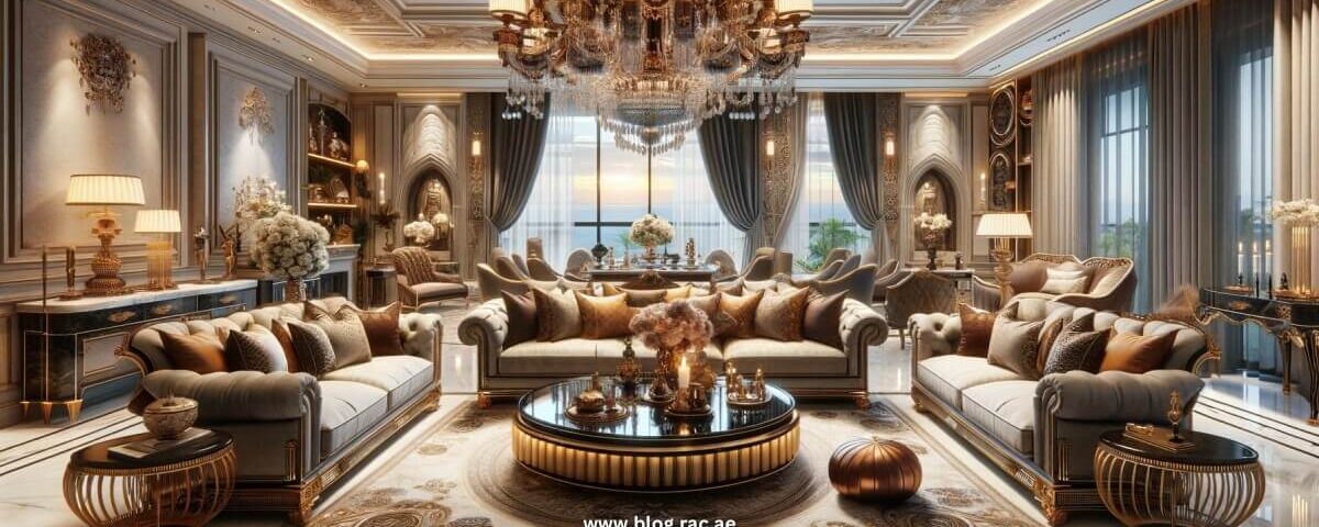 Opulent living room luxury interior design