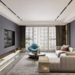 Smart ceiling light in a modern living room